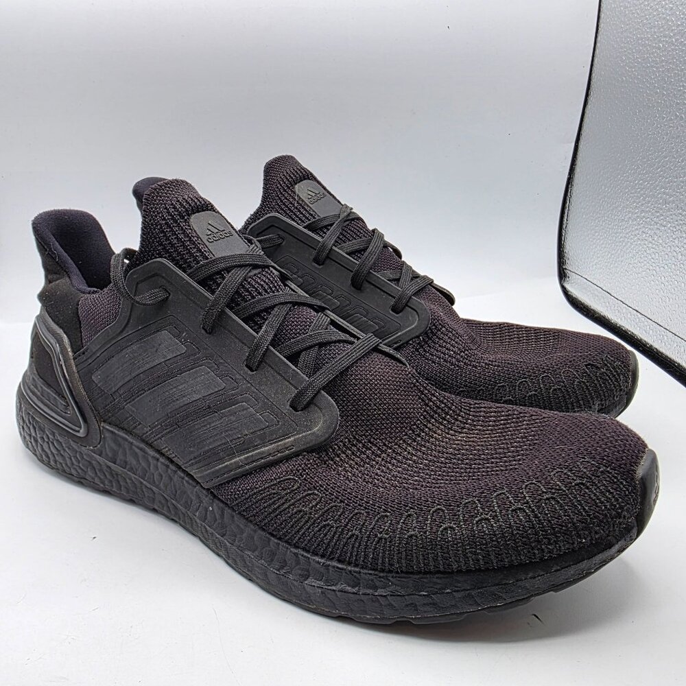 Adidas UltraBoost 20 Mens Size 11.5 Triple Black Athletic Shoes Running Walking